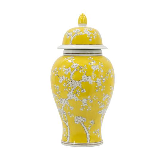 PLUM BLOSSOM GINGER JAR MING YELLOW LGE